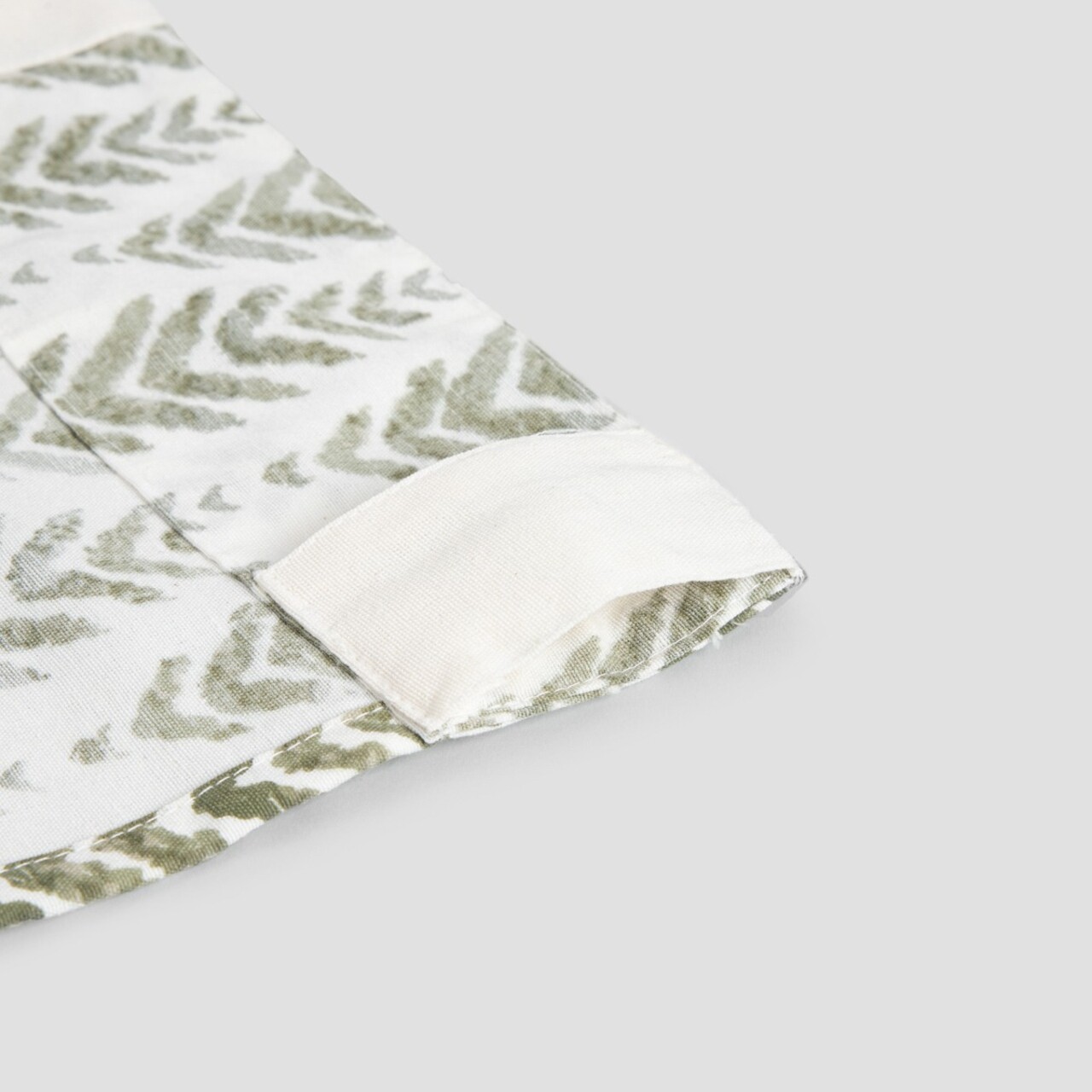 Draperie Ranza, Homla, 140x250 cm, bumbac/poliester, alb/verde