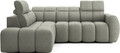 Coltar extensibil stanga 4 locuri ELTAP, LT-100XIL, Falconn, 258x208x107 cm, lemn/poliester, verde