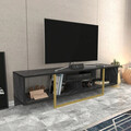 Comoda TV, Retricy, Asal 150, 150x35.2x40 cm, PAL, Negru