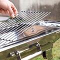 Gratar pliabil din otel inoxidabil pentru carbune ExelQ, InnovaGoods, 81 x 33 x 73 cm
