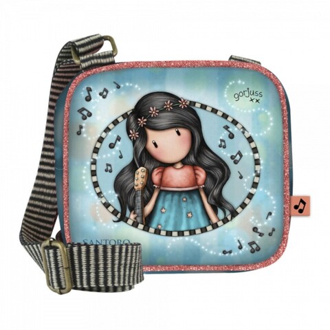 Geanta cu banduliera, Gorjuss, This one's for you, 16.5 x 15 x 6.5 cm, poliester, multicolor