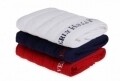 Set 3 prosoape de maini Beverly Hills Polo Club, 50x90 cm, 100% bumbac, Dark Blue/White/Red