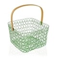 Cos pentru fructe Coralie, Versa, 25x25x30 cm, metal, verde