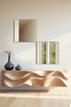 Oglinda decorativa, Mirrorland, Rectangular, Oglindă indestructibilă cu obturator, Argintiu