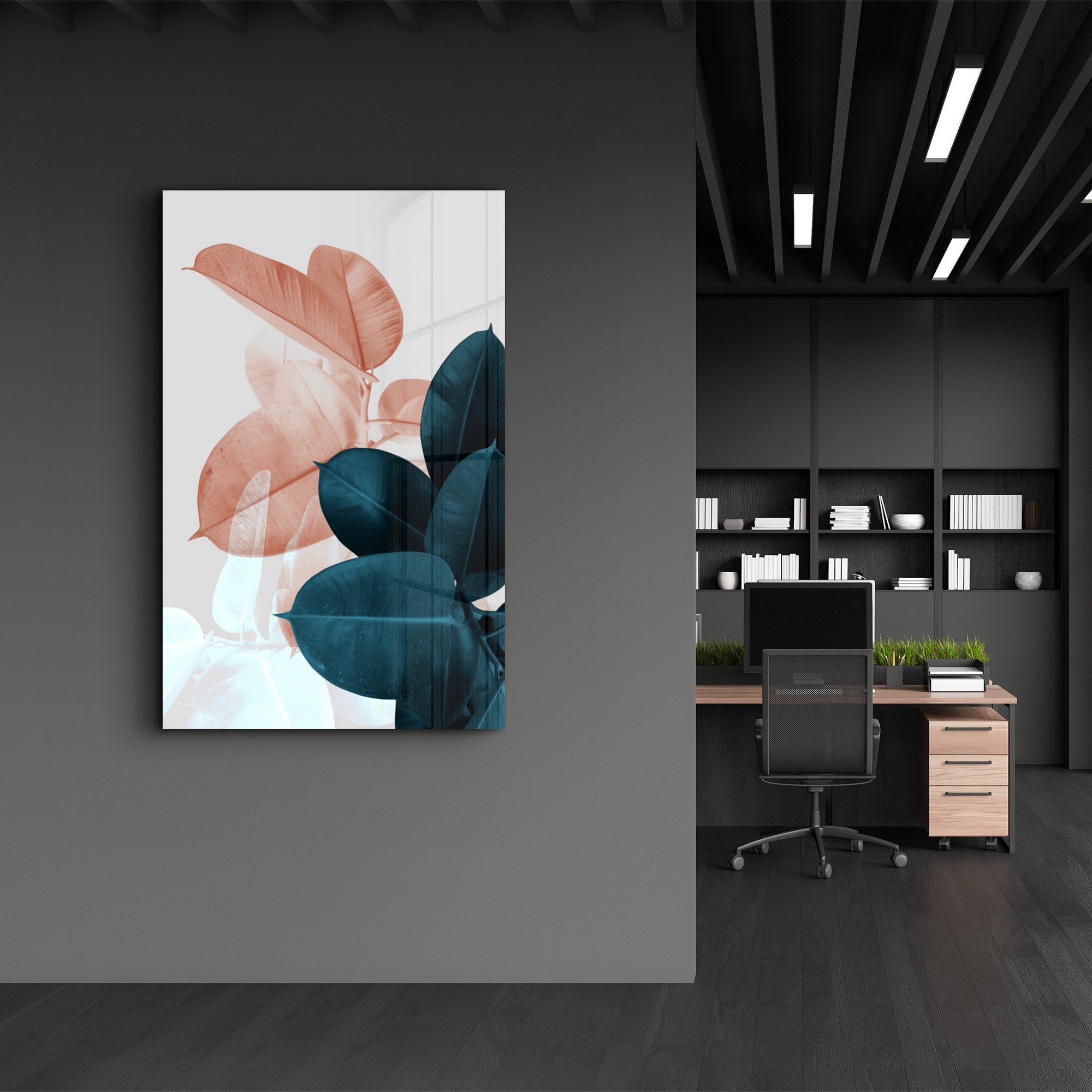 Tablou decorativ, OGLS-4074, Dimensiuni: 46 x 72 cm, Multicolor