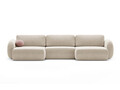 Coltar panoramic extensibil 5 locuri, Tonale, Cosmopolitan Design, 362x149x88 cm, tesatura chenille, bej inchis