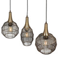 Lustra Soraya, TRIO, 80x26x150 cm, 10W, 3x E27, metal, bronz antic