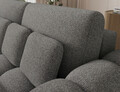 Canapea extensibila 3 locuri ELTAP, Cotonn, 256x119x105 cm, lemn/poliester, gri inchis