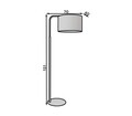 Lampadar ELTAP, Vespillo, 70x40x151 cm, 1xE27, 15W, otel/PVC, alb