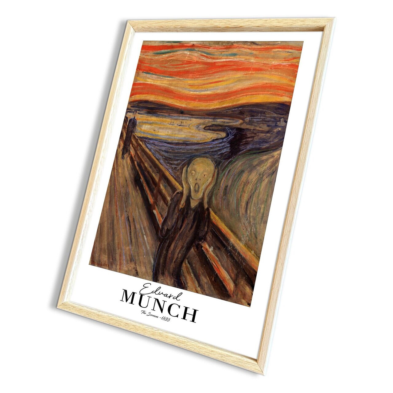 Tablou decorativ, 4262AHSMUNCH-001, Lemn masiv, Fundal: 100% MDF (Grosime: 2,7 mm), Multicolor - view 4