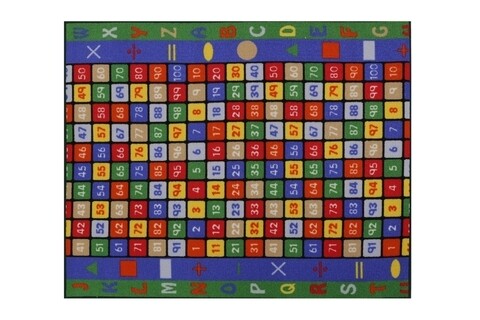 Covor math - green, confetti, 100x125 cm, poliamida, multicolor