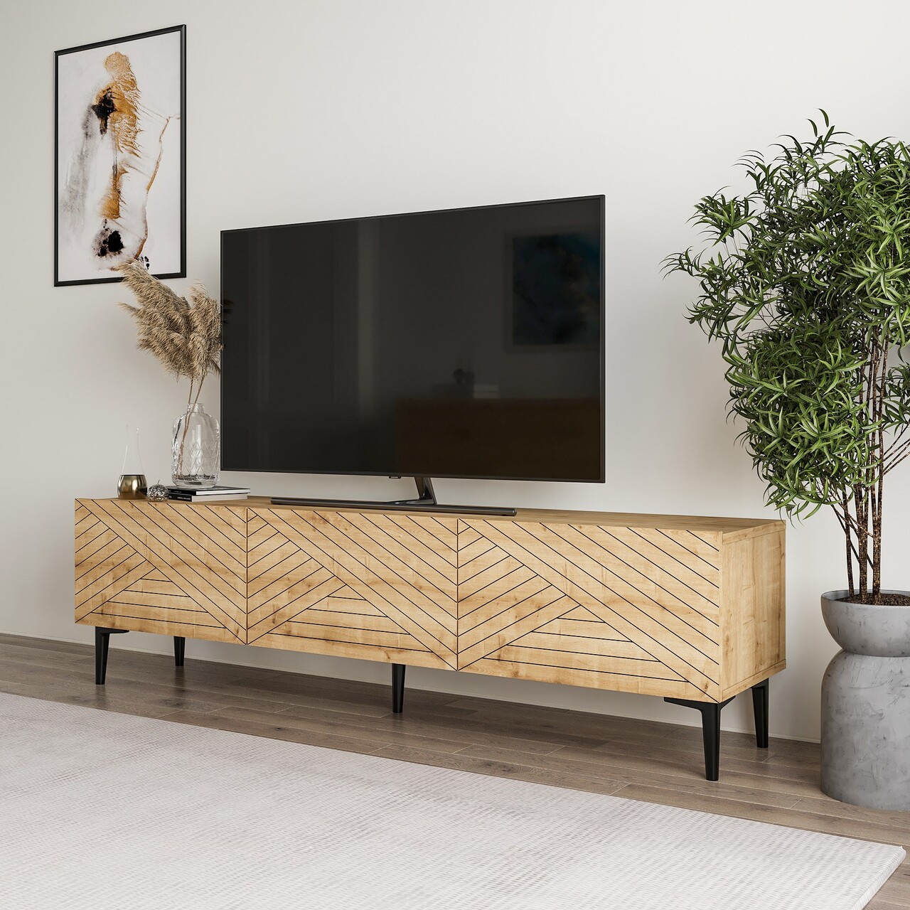 Comoda TV, Odessa, Felix, 160x44.1x31.4 cm, Maro - 1 | YEO