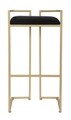 Scaun de bar Obix, Mauro Ferretti, 42x42x81 cm, catifea, negru/auriu