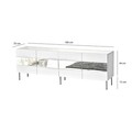 Comoda TV, Neostill, Leon, 180x59x35 cm, PAL, Alb / Argintiu