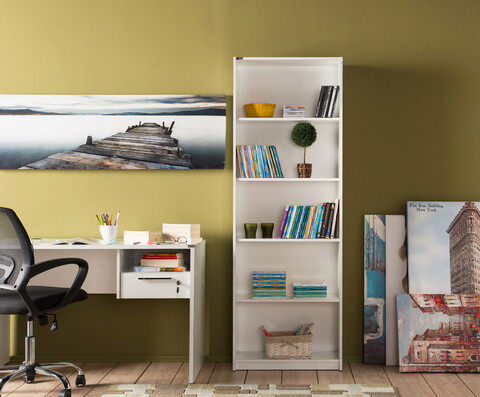 Corp biblioteca, adore, ktp-350-pp-1, 64x182x26 cm, pal, alb