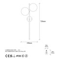 Aplica de perete, Fulgor, 942FLG1189, Metal, Auriu