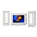 Set tablou si 2 oglinzi decorative T806, Neostill, sticla temperata, 50 x 70 cm/30 x 70 cm