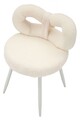 Scaunel Ilary Mini, Mauro Ferretti, 40x40x67 cm, MDF/fier/poliester, alb