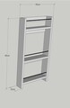 Raft pentru bucatarie Nove, Kalune Design, 45x10x80 cm, bej