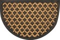 Covoras de intrare, Olivo Tappeti, Promo Mezzaluna , Plus 04, 40 x 60 cm, cauciuc/fibra cocos, maro/negru