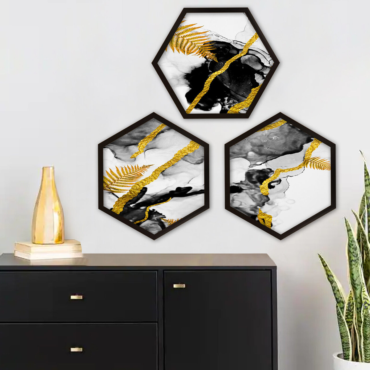 Set 3 tablouri decorative 6GEN1281007012 Plastic Multicolor