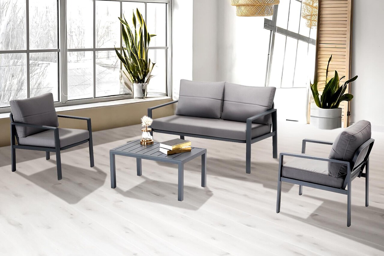 Set mobilier de gradina, Hanah Home, Siena, Antracit - view 2