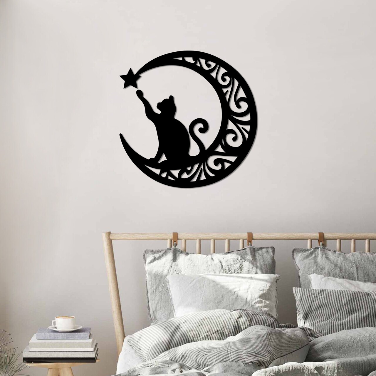 Decoratiune de perete, Cat 3, Dimensiune: 55 x 55 cm, Negru — imaginea 3