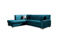 Coltar extensibil stanga 4 locuri ELTAP, BR48, Bergen, 247x214x83 cm, lemn/poliester, albastru