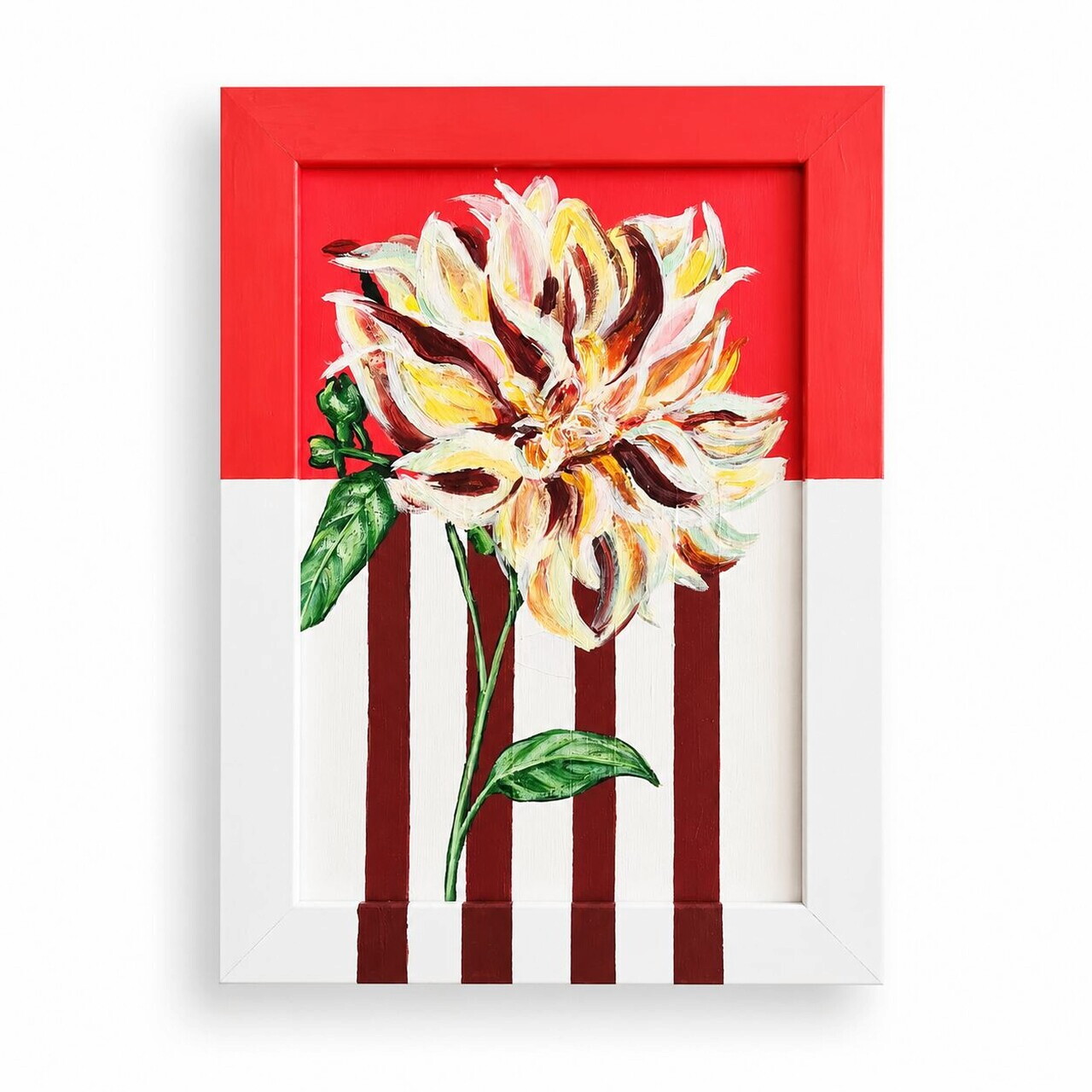 Tablou decorativ, YBC11863, Canvas, Rama din lemn (grosime 3 cm), Multicolor — imaginea 3