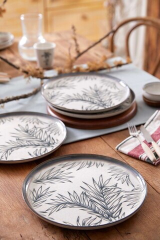 Set platouri servire desert, Hermia, 710KTP4522, Portelan, Albastru