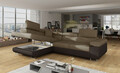 Coltar extensibil stanga 4 locuri, ELTAP, Anton, 272x203x85 cm, lemn/poliester, maro/maro inchis