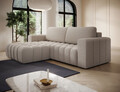 Coltar extensibil stanga 4 locuri ELTAP, Bon-225, Bonett, 250x175x92 cm, lemn/poliester, bej inchis