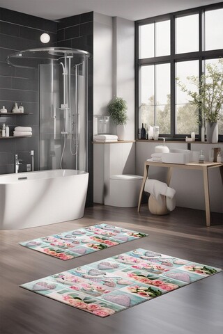 Set covorase de baie, Cartwright, CT-5259, Poliester, Multicolor