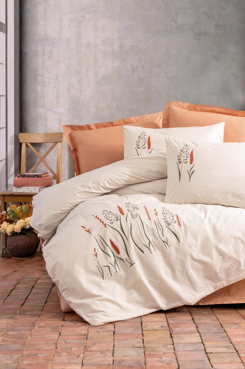 Lenjerie de pat dubla, Maia - Caramel, Cotton Box, Bumbac Ranforce