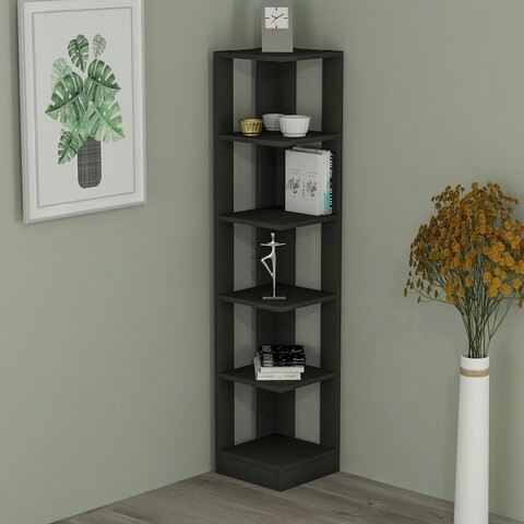Corp biblioteca, arnetti, bambu, 29.6x150x29.6 cm, pal, antracit