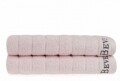 Set 2 prosoape de baie, Beverly Hills Polo Club, 70x140 cm, 100% bumbac, roz deschis
