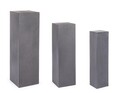 Set ghivece 3 piese Melange Column, Bizzotto, 35 x 35 x 120.5 cm, fibra de lut, gri antracit