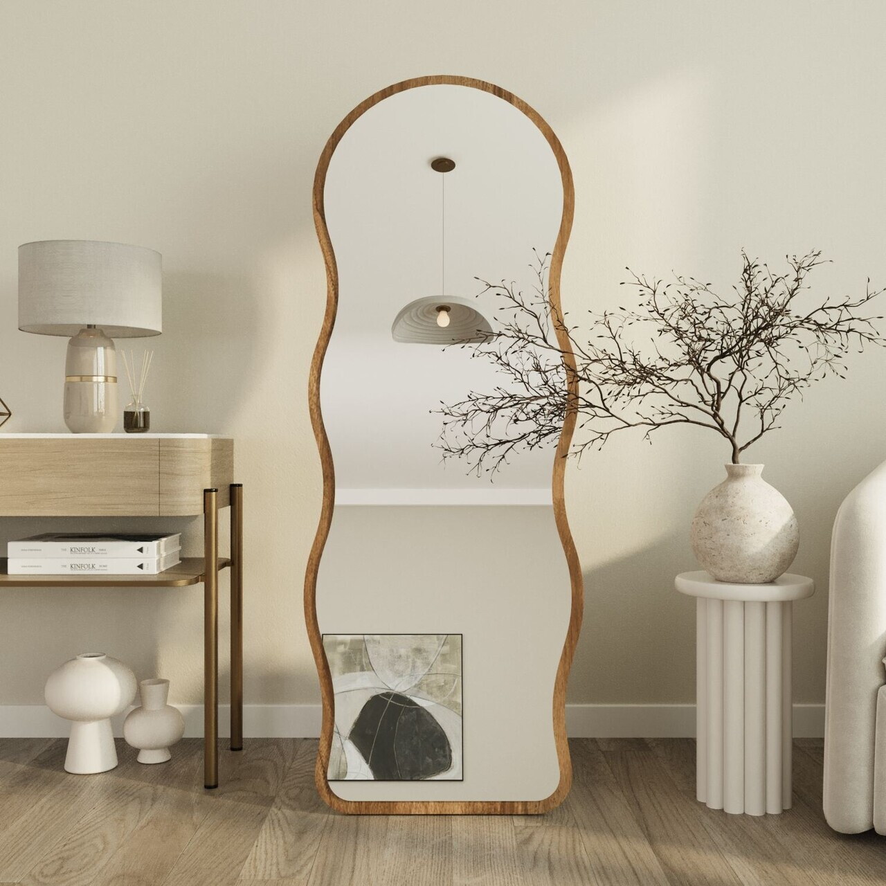 Oglinda Cheval, Hanah Home, Asial, 50x160x2.2 cm, Maro — imaginea 2