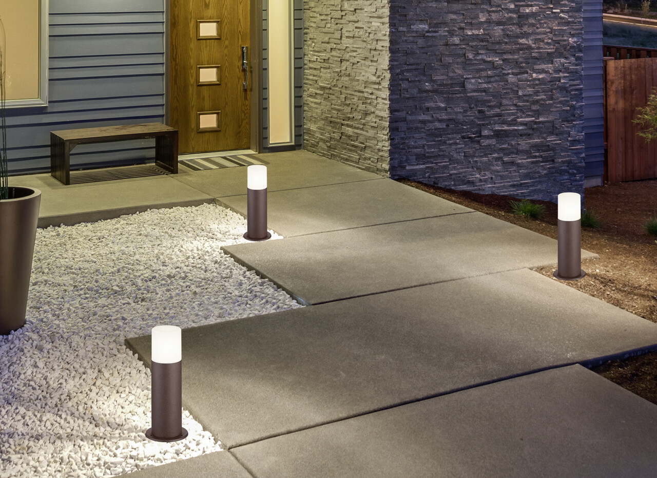 Lampadar de exterior Hoosic, TRIO, 12x30 cm, 28W, 1x E27, aluminiu, maro