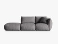 Canapea modulara 3 locuri cotiera stanga, Chris-259, Micadoni Home, 315x100x80 cm, tesatura structurata chenille, gri beton