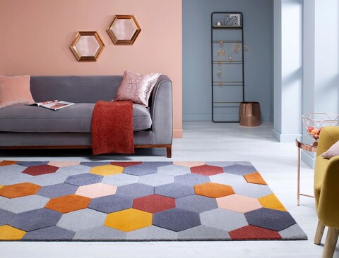 Covor Munro Rust Multi, Flair Rugs, 200x290 cm, lana, multicolor
