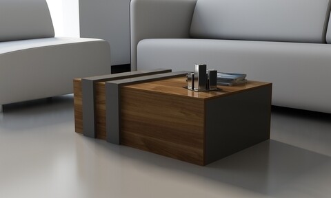 Masuta de cafea aymir, gauge concept, 90x60x41 cm, aluna/antracit
