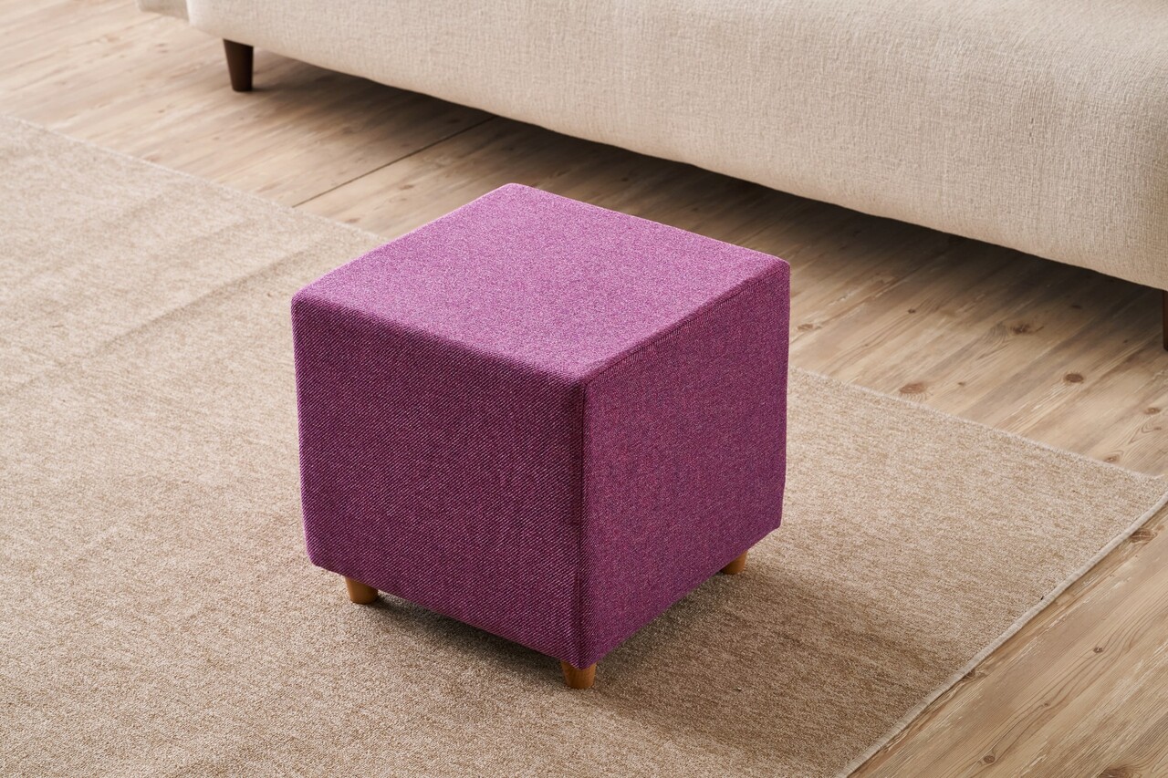 Taburet, Atelier del Sofa, 825BLC5166, Lemn, Lila - view 2