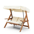 Balansoar de gradina 2 locuri, Hudson, Galata Swing S2, Crem