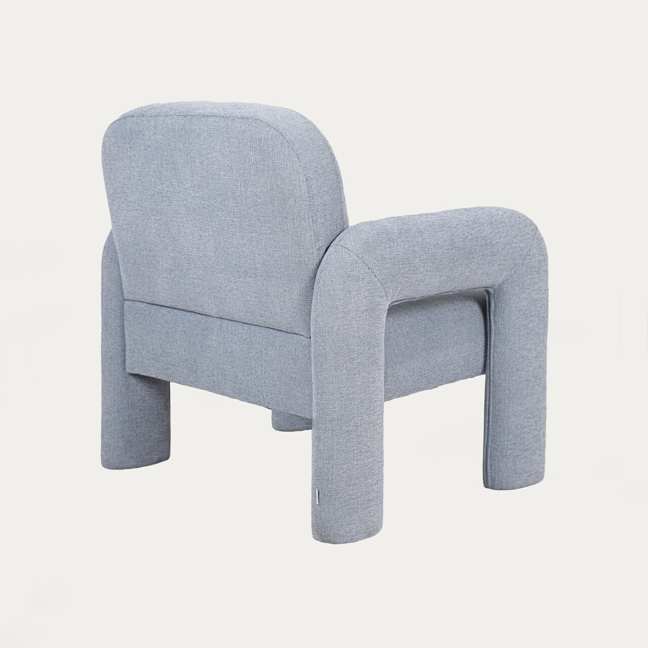 Fotoliu Alviro, Homla, 78x76x81 cm, MDF/poliester, albastru deschis — imaginea 5