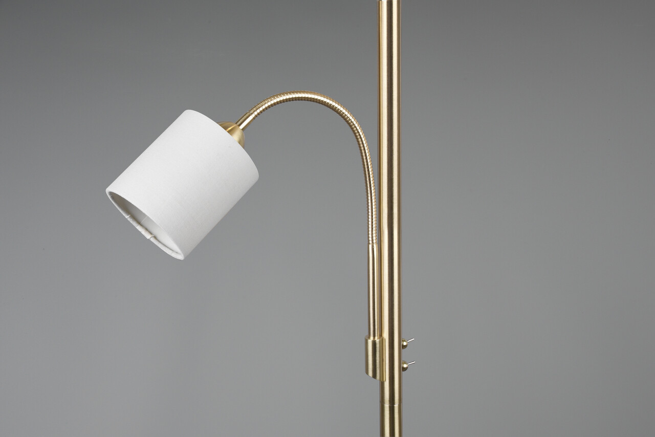 Lampadar Hotel, TRIO, 40x170 cm, 60W, 1x E27, metal/textil, auriu/alb