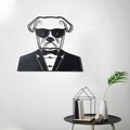 Decoratiune de perete, Bodyguard, Metal, Dimensiune: 42 x 50 cm, Negru