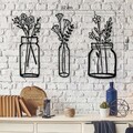 Decoratiune de perete, Life İn The Vases, Metal, Dimensiune: 112 x 70 cm, Negru