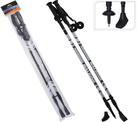 Set 2 bastoane pentru drumetii Nordic, 110-140 cm, aluminiu