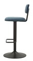 Set 2 scaune de bar Lift High Navy, Mauro Ferretti, 41x47.5x85 cm, inaltime ajustabila, fier/poliester, negru/albastru